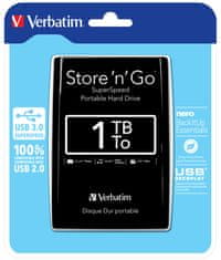 Verbatim Store 'n' Go 1TB, USB 3.0,black