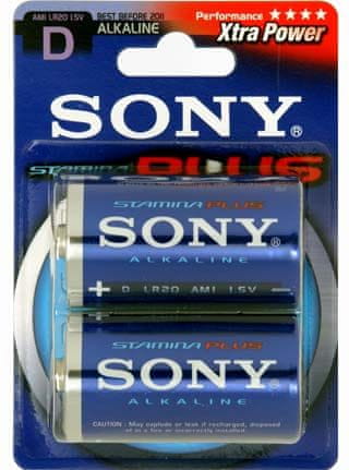 Sony alkalne baterije AM1-B2D LR20, tip D 2/1