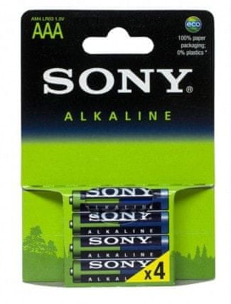 Sony alkalna baterija AM4-LB4D LR03, tip AAA, 4 kom