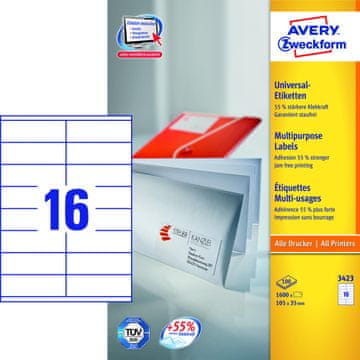 Avery Zweckform etikete 3423, 105x35 mm