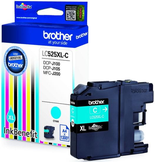 Brother tinta LC525XLC, cyan, 1.300 stranica