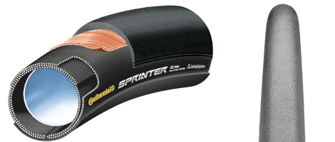 Continental cestovna guma Tubular Sprinter, 28" x 22 mm, crna