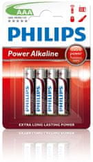 Philips baterije Power Alkaline Blister AAA, 4 komada