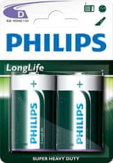 Philips baterije LongLife Blister D, 2 komada (LR20)