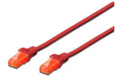 Digitus mrežni kabel UTP CAT.6 Patch, 0,5 m, crvena