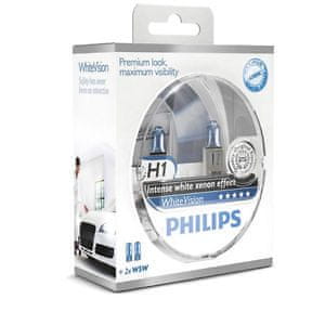 Philips žarulja Halogen H1 12V + W5W White Vision (Xenon efekt)