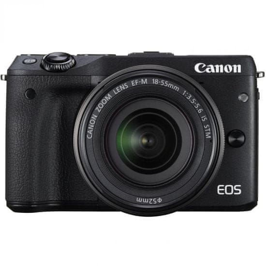 Canon digitalni fotoaparat EOS M3 18-55 IS STM, crni