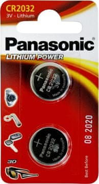Panasonic baterija CR-2032L, 2 komada