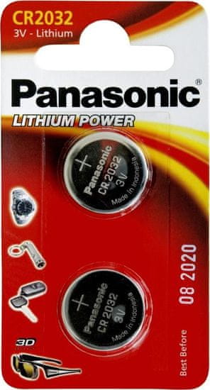 Panasonic baterija CR-2032L, 2 komada