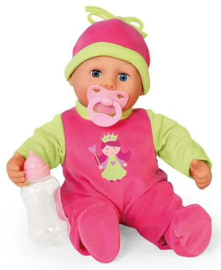 Bayer Design lutka First Words Baby 38cm, rozo-zelena