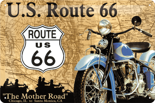 Postershop ukrasna tabla U.S. Route 66 20 x 30 cm