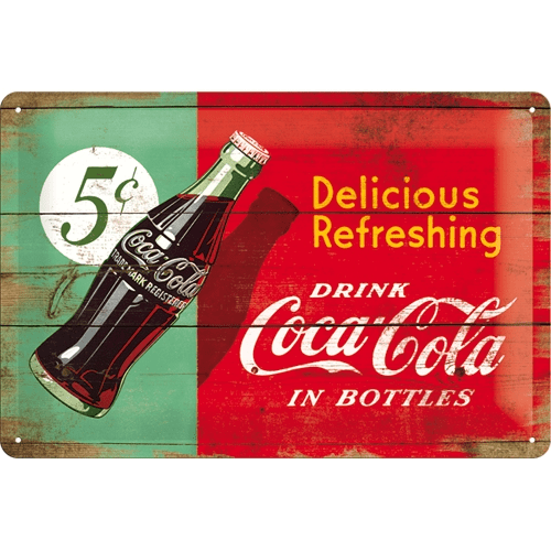 Postershop ukrasna tabla Coca-Cola (dvobojna) 20 x 30 cm
