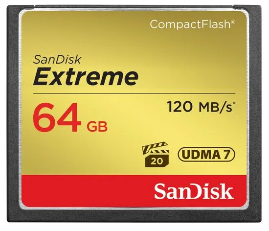 SanDisk Compact Flash kartica Extreme CF 64 GB (120 MB/s)