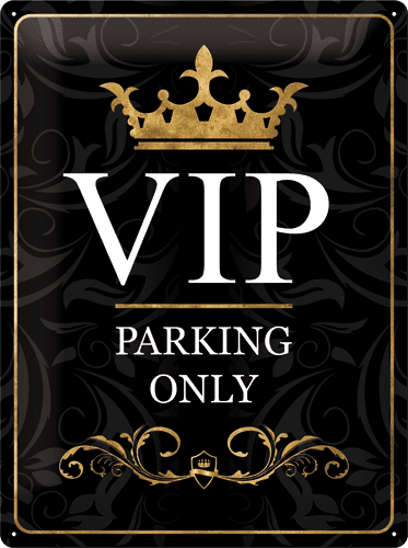 Postershop Ukrasna tabla VIP Parking Only 30x40
