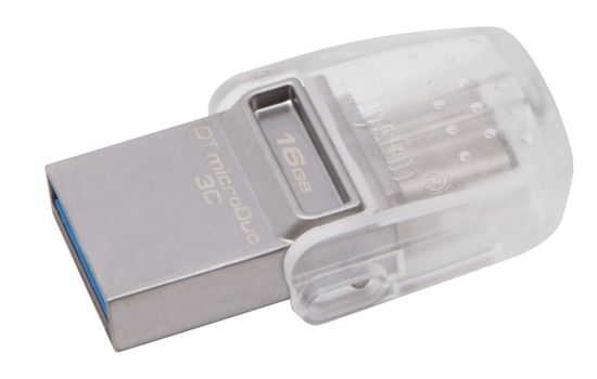 Kingston USB stick 16GB DT microDuo 3C, USB 3.0/3.1 + Type-C flash drive (DTDUO3C/16GB)