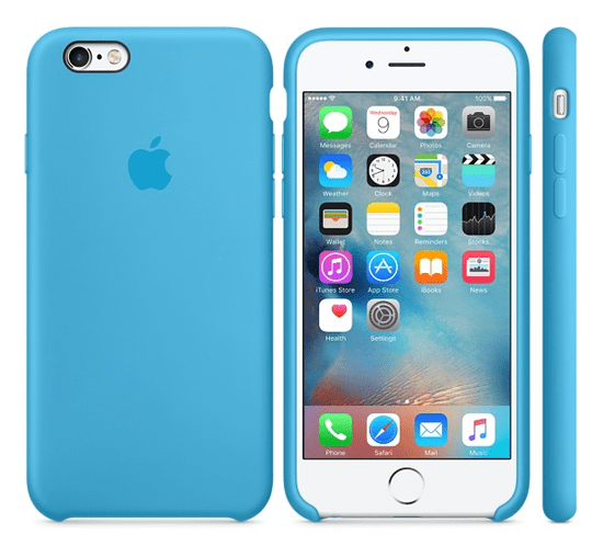 Apple silikonska maskica za iPhone 6s , plava