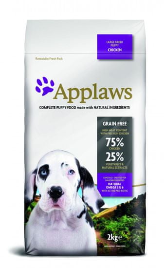 Applaws Dog Puppy Large Breed Chicken hrana za štence, 2 kg