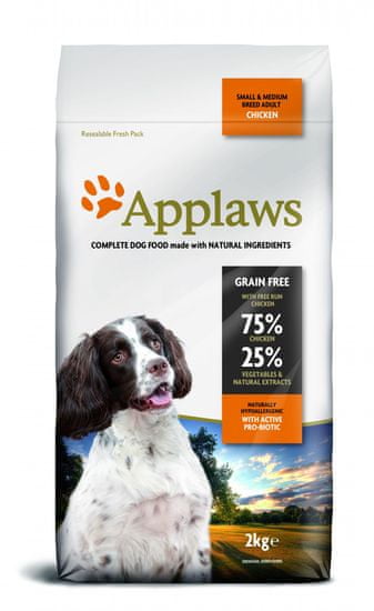 Applaws Dog Adult Small & Medium Breed Chicken hrana za pse, 2 kg