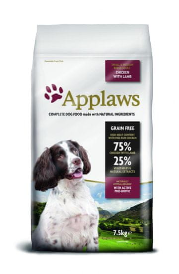 Applaws hrana za male i srednje pse s piletinom i janjetinom 7,5 kg