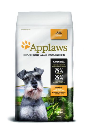 Applaws Dog Senior All Breed Chicken hrana za pse, 7,5 kg