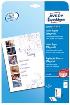 Avery Zweckform foto papir 2599, 150 g, mat premaz