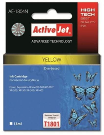 ActiveJet kompatibilna tinta za Epson T1804, žuta