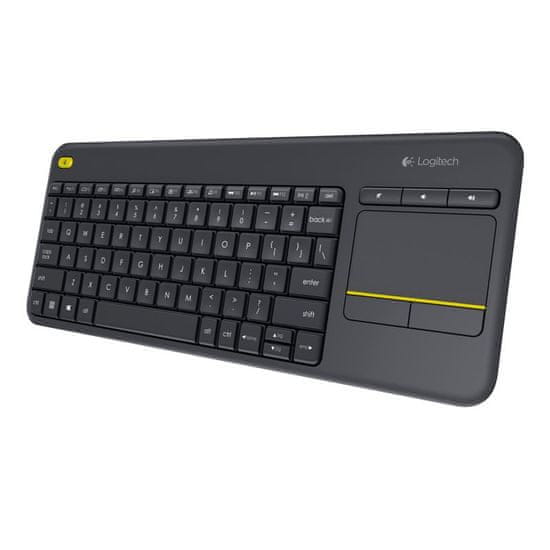 Logitech K400 Plus bežična touch tipkovnica, HR gravura, crna