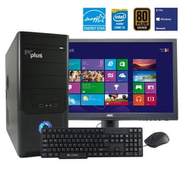 PCplus stolno računalo School komplet 10 i3/4/120/W8.1Pro Edu