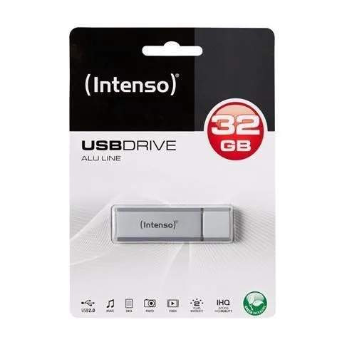 Intenso USB stick AluLine 32 GB,USB 2.0,b 28 MB/s,p 6,5 MB/s, srebrni