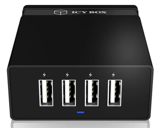 IcyBox 4 × USB univerzalni punjač za pametne telefone/tablete