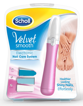 Scholl Velvet Smooth električna rašpica za nokte, roza