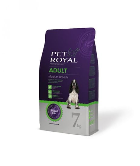 Pet Royal suha hrana za odrasle pse srednje veličine pasmina Adult Medium, piletina, 7 kg