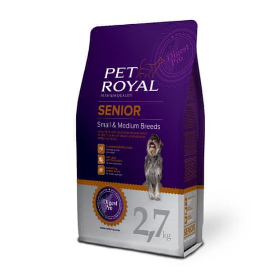 Pet Royal suha hrana za starije pse Senior Small & Medium Breeds, s piletinom, 2,7 kg