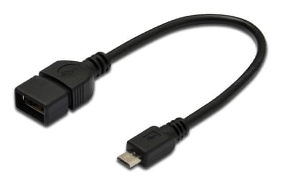 Digitus USB kabel A-B mikro OTG, 0,2 m