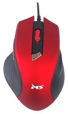 MS miš Wave 2, crveni