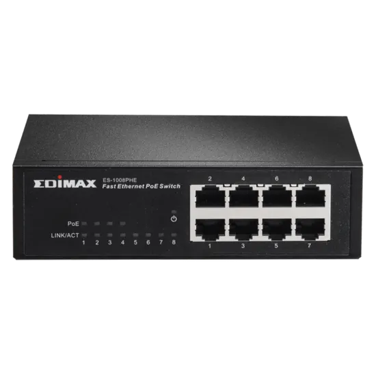Edimax switch ES-1008PHE 8 Port Fast Ethernet Switch s 4 PoE Ports