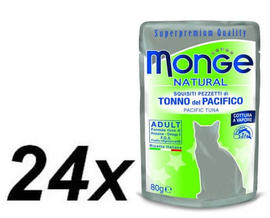 Monge mokra hrana za mačke Natural, 24 x 80 g