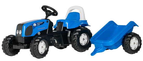 Rolly Toys plavi traktor s prikolicom