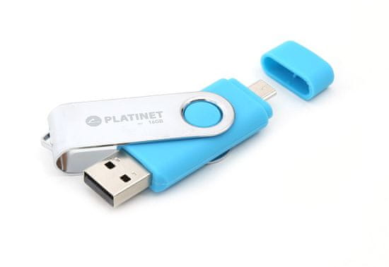 Platinet ključ USB2.0+MicroUSB OTG Android 32GB, plavi