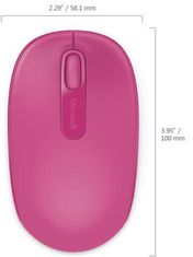 Microsoft Mobile Mouse 1850 miš, bežični, ružičasti (U7Z-00065)