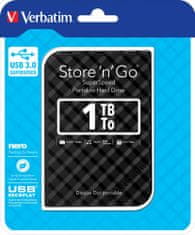 Verbatim Store 'n' Go GEN2 1TB / External / USB 3.0 / 2,5" / Black (53194)