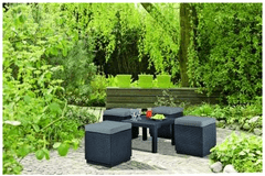 Allibert tabure Cube, tamno siv