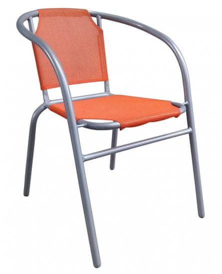 Happy Green čelična stolica Textilen, narančasta