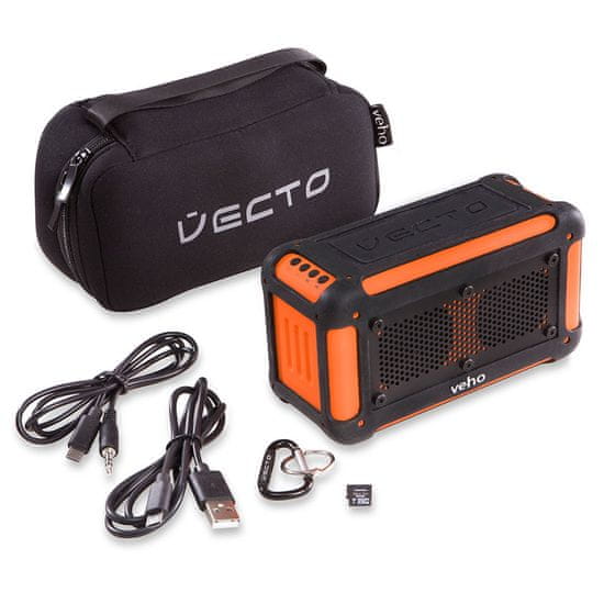 Veho zvučnik sa povećanom otpornošću na vodu, sa punjačem 6000mah + torbica, narančasti VXS-002-ORG
