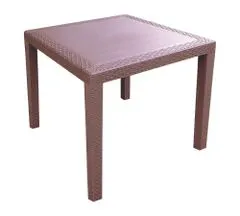 MEGA PLAST MP696 Ratan LUX stol, poliratan, 71x75,5, smeđa