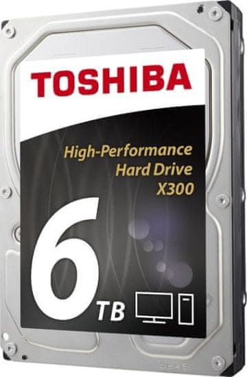 TOSHIBA tvrdi disk X300 6TB, 7200 rpm, 128 MB, SATA3, bulk (HDWE160UZSVA)