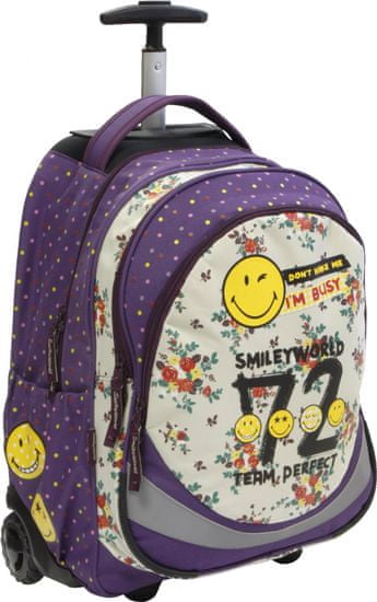 Smiley ruksak s kotačićima, ljubičasti/bijeli