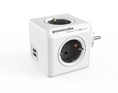 Allocacoc PowerCube Original razdjelnik, USB, sivi