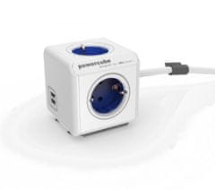 Allocacoc PowerCube Extended razdjelnik, USB, plavi