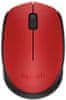 Logitech M171 Wireless optički miš, crvena